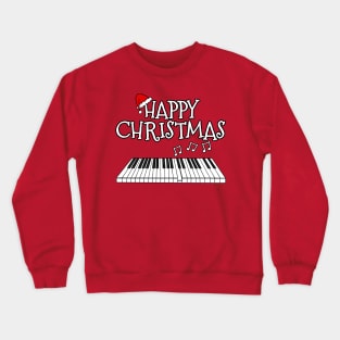 Christmas Piano Pianist Musician Santa Hat Xmas 2022 Crewneck Sweatshirt